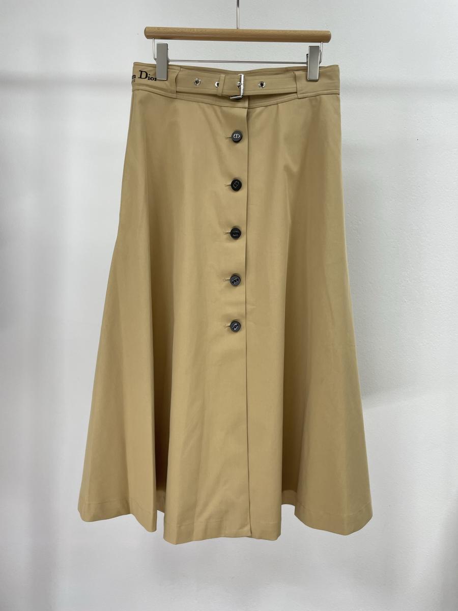디올 25ss 허리로고 스커트