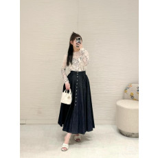 디올 데님 스커트