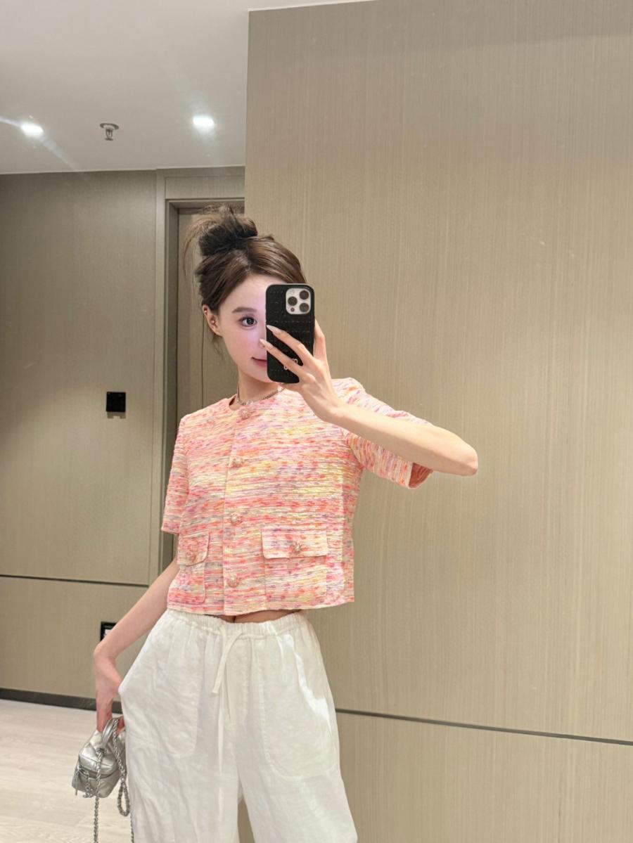 샤넬 반팔 트위드 자켓