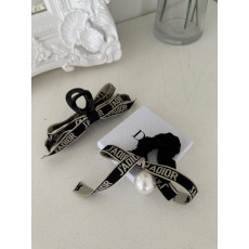 디올 헤어 집게핀, 머리끈 2종 (국내배송)