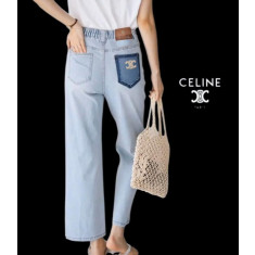 셀린느 로고 포켓 와이드 데님팬츠 (국내배송)