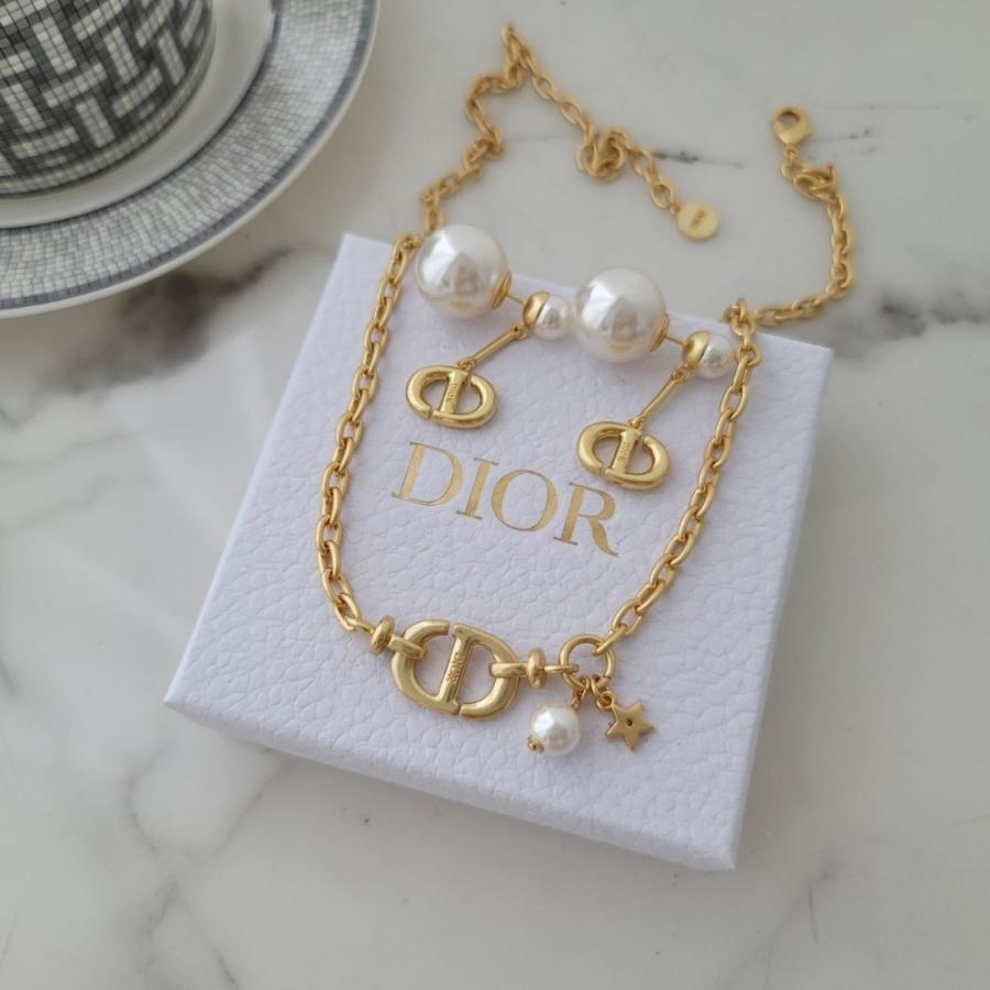 디올 트리바이 목걸이/귀걸이