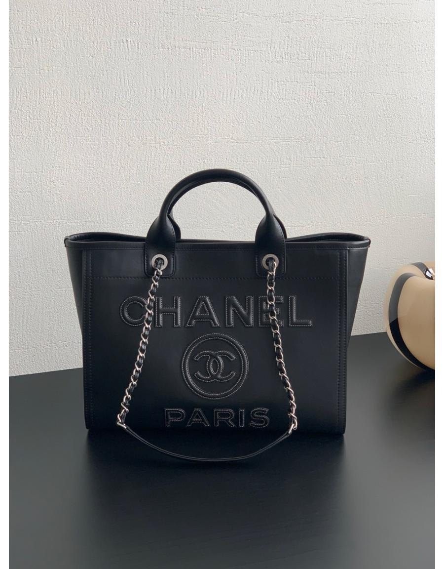 샤넬 카프스킨 도빌백