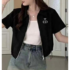 디올 자수 투웨이집업 반팔 자켓 4컬러 (국내배송)