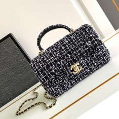 샤넬 트위드 탑핸들 뉴미니