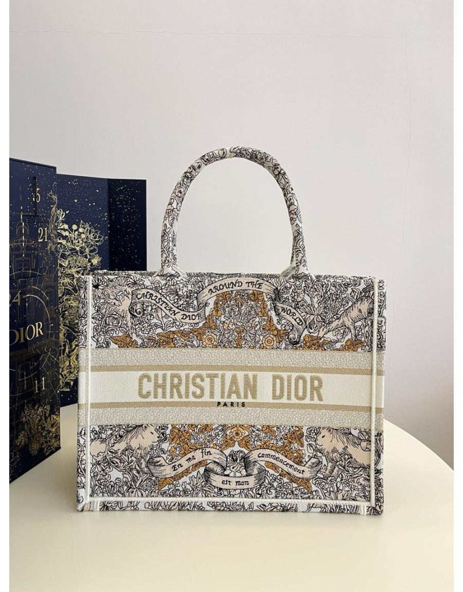 디올 어라운드 월드 북토트백 미듐