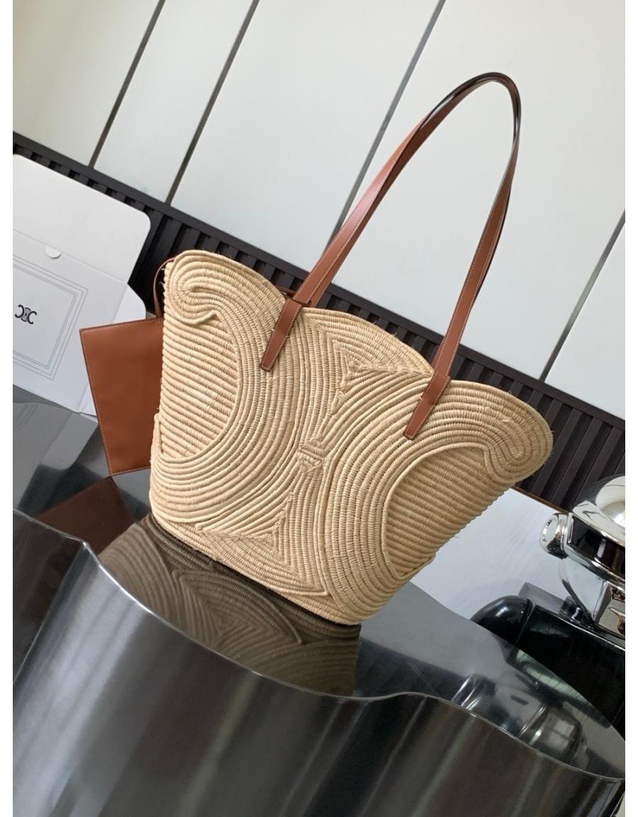 셀린느 브레이디드 트리옹프 라피아백 미듐