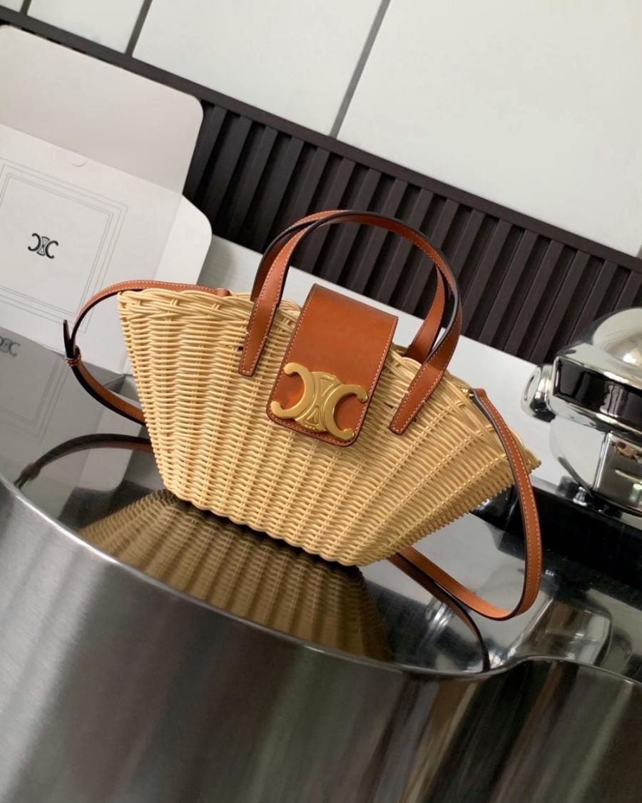 셀린느 트리오페 틴 라탄 커핀 토트 숄더 백