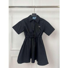 프라다 숏슬리브 리나일론 원피스