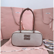 미우미우 아르카디 캔버스 보 백 스몰