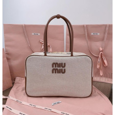 미우미우 아르카디 캔버스 보백 라지