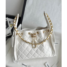 [단풍샵] 샤넬 25백 캐비어 화이트 스몰, 미듐