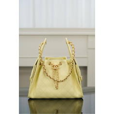 [팬더샵] 샤넬 25백 캐비어 옐로우 스몰, 미듐