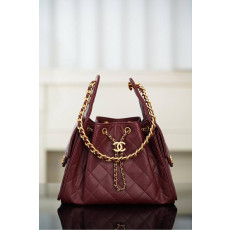 [팬더샵] 샤넬 25백 캐비어 버건디 스몰, 미듐