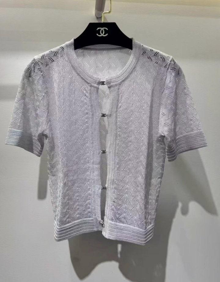샤넬 자카드 반팔 가디건 2컬러 (국내배송)