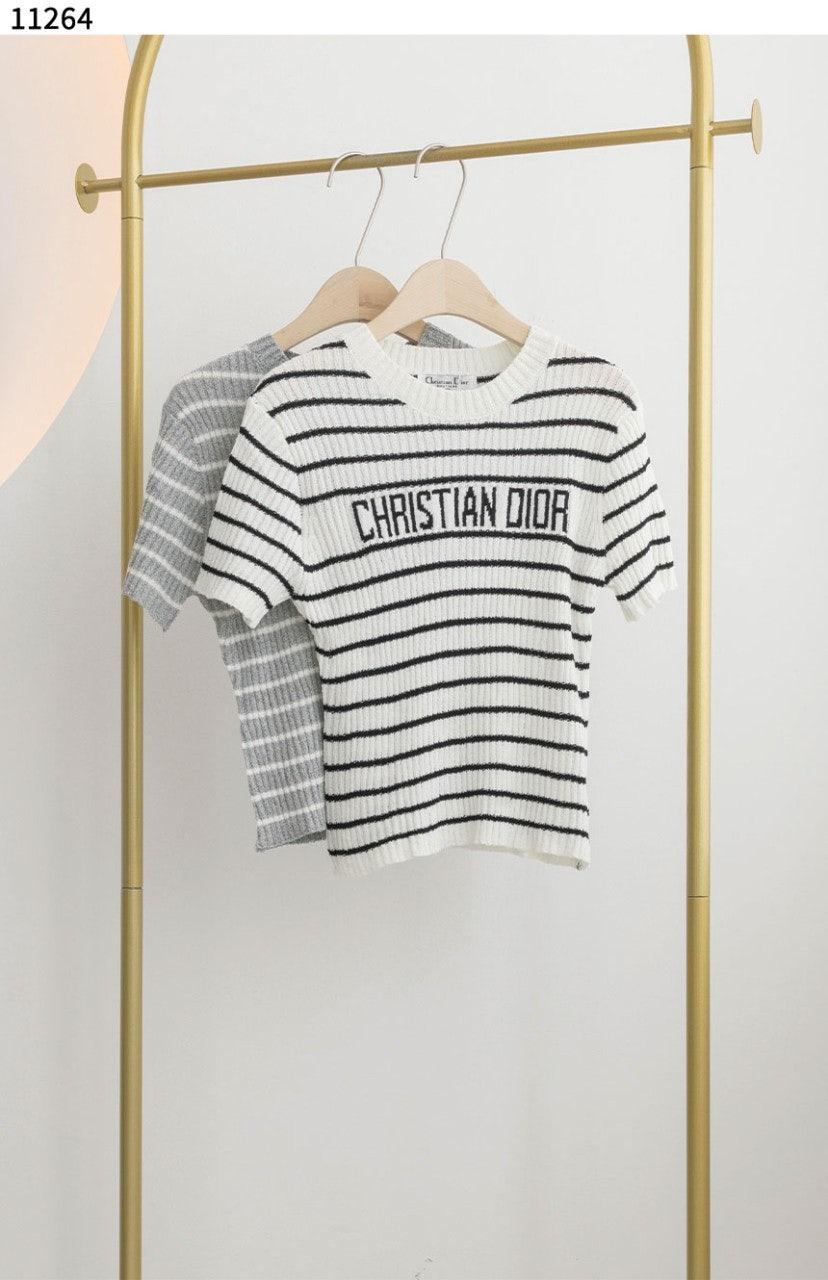 디올 반소매 반팔 니트 2컬러 (국내배송)