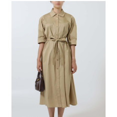 마인 벨티드 히든 버튼 원피스 (국내배송)