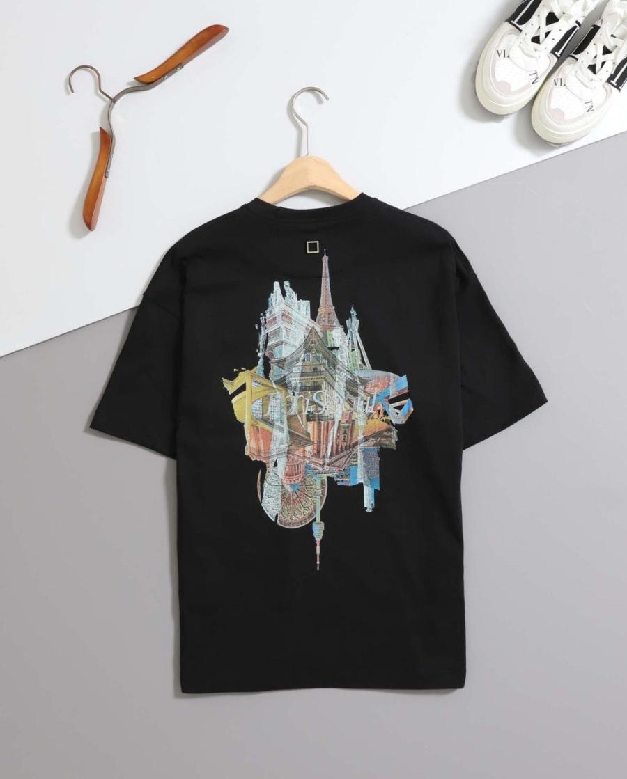 우영미 시티 그래픽 반팔 티셔츠 남녀공용 2컬러 (국내배송)