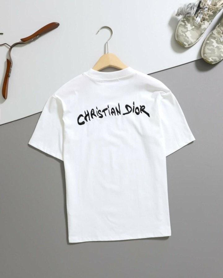 디올 엠보자수 라운드 티셔츠 2컬러 (국내배송)