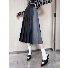 미우미우 배색 스커트 (국내배송)