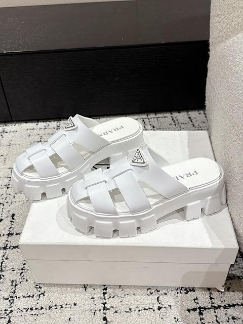 프라다 모놀리스 러버 뮬