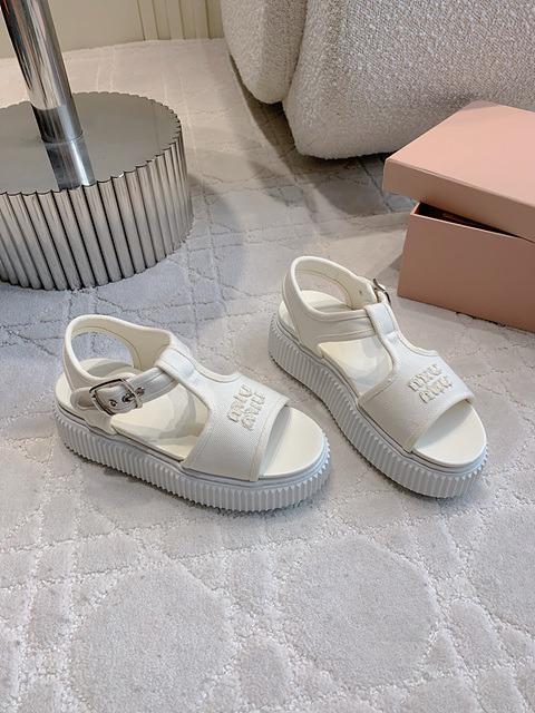 미우미우 데님 플랫폼 샌들