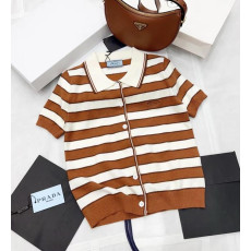 프라다 반팔 스트라이프 가디건 (국내배송)