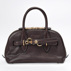 미우미우 아방뛰르 나파 가죽 탑 핸들백 스몰 5bb169