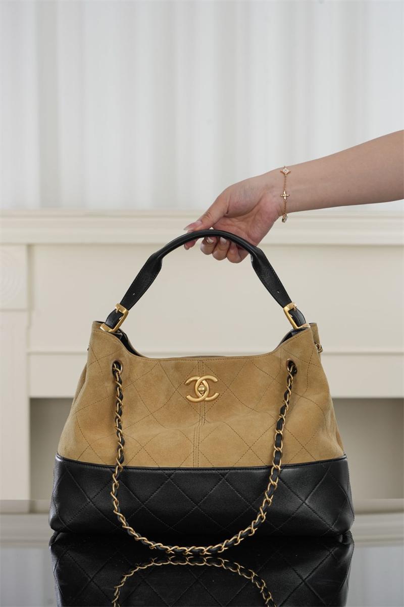 [팬더샵] 샤넬 25a 공방 스웨이드 스몰 쇼핑백