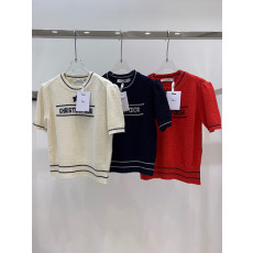 ✨타임세일✨ 디올 니트 반팔 네이비 사이즈:38