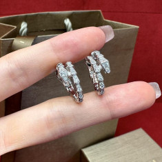 불가리 세르펜티 풀파베 귀걸이 실버