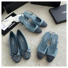 샤넬 데님 슬링백 (2가지 굽& 2가지 컬러)