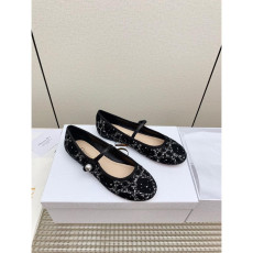 디올 트위드 플랫슈즈