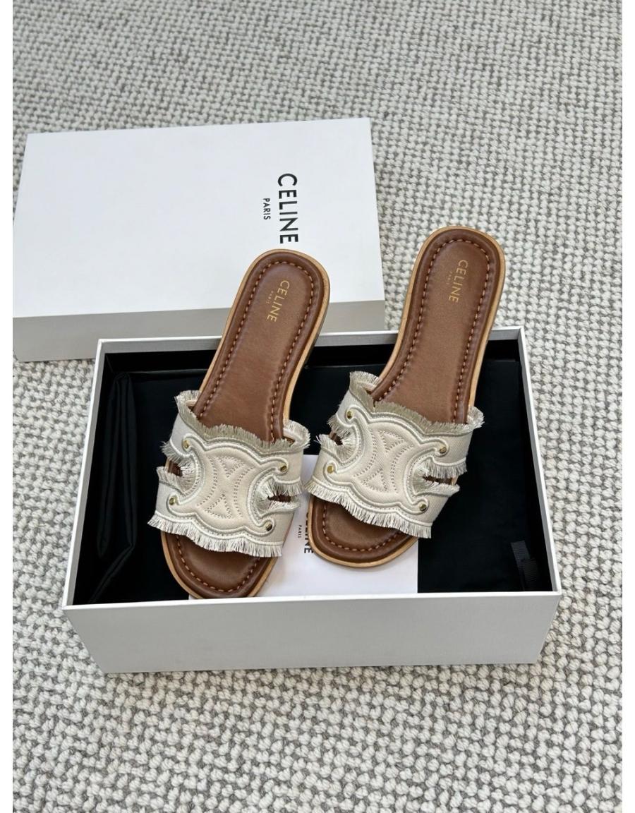 셀린느 프린지 트리오페 뮬 (4가지 컬러)