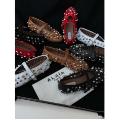 알라이아 스터드 펀칭 메리제인 플랫 (4가지 컬러)