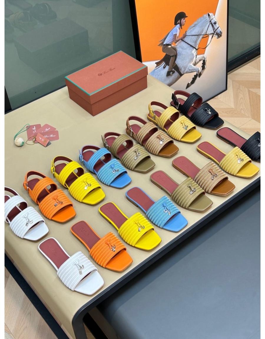 로로피아나 참스 라피아 뮬&샌들 (6가지 컬러)