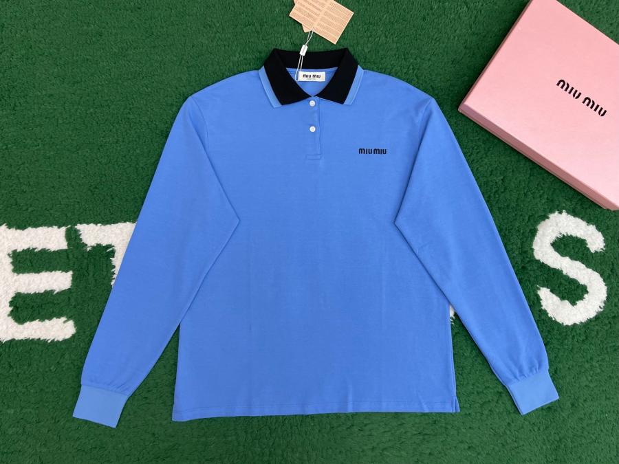 미우미우 폴로 긴팔 티셔츠