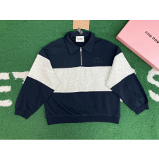 미우미우 하프 집업 맨투맨