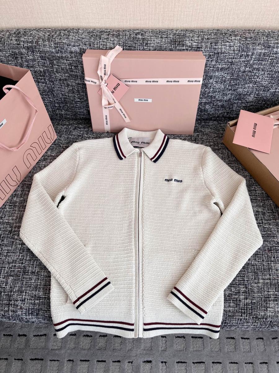미우미우 니트 지퍼 가디건