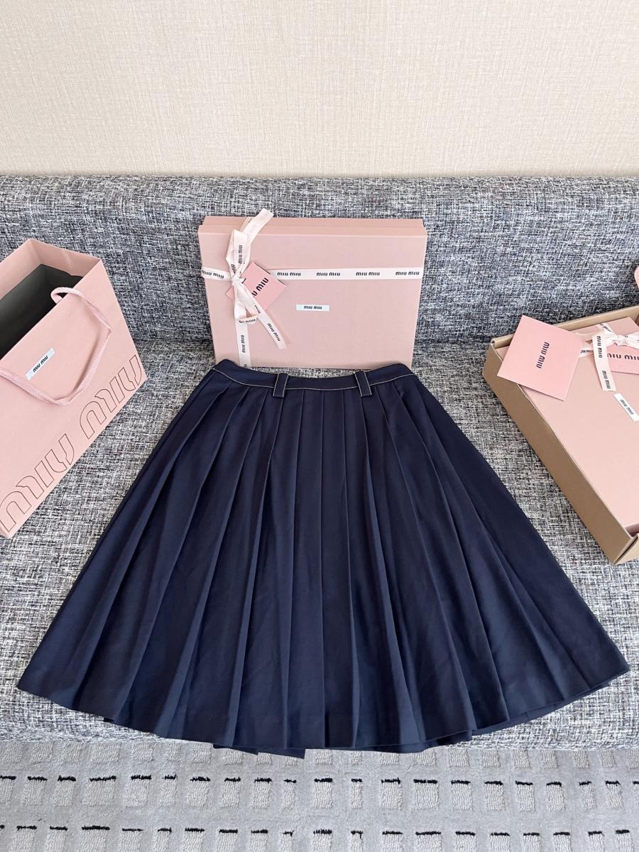 미우미우 플리츠 바타비아 스커트