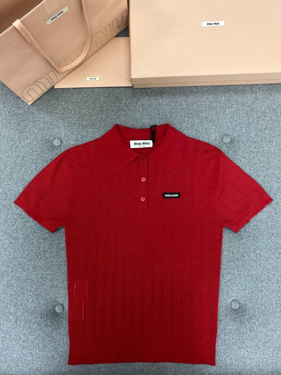 미우미우 폴로 반팔 니트