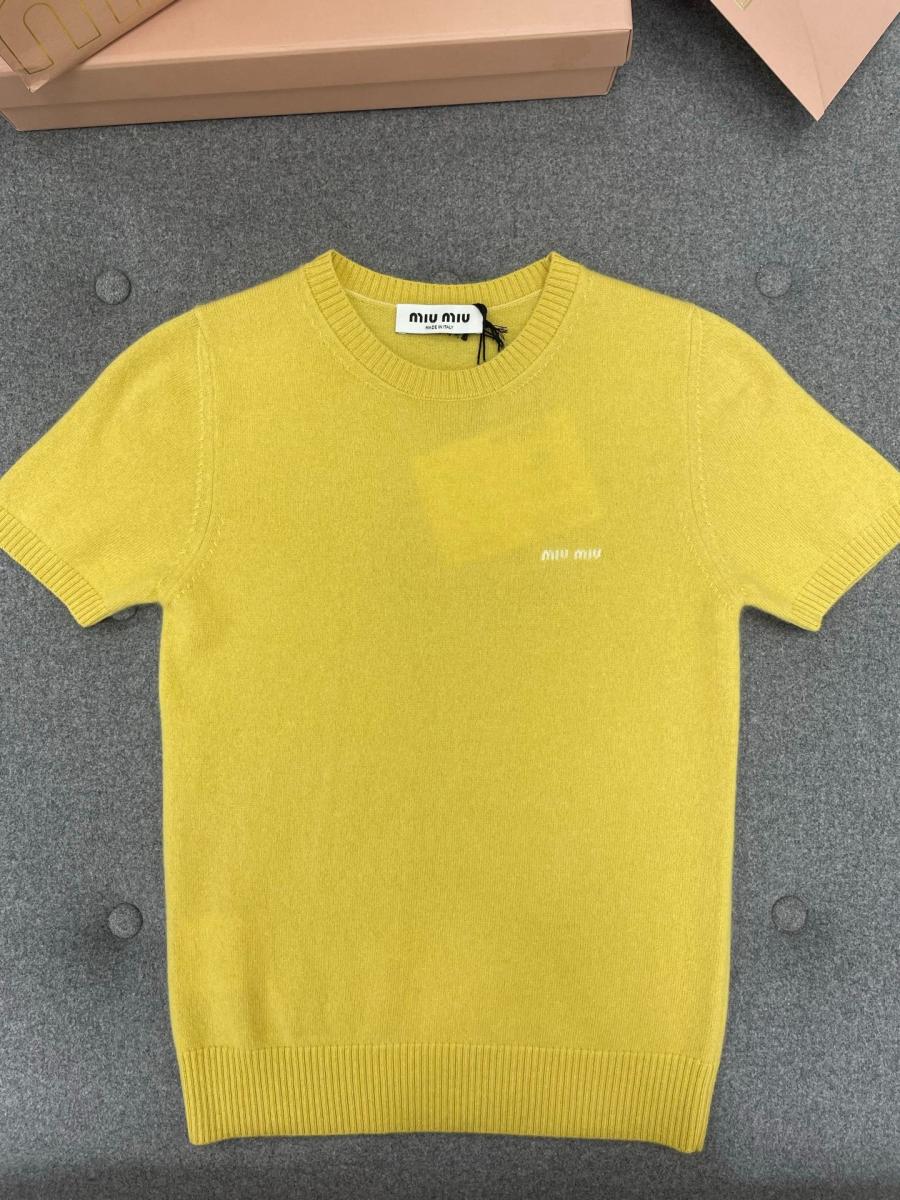미우미우 캐시미어 반팔 니트