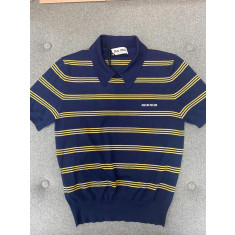 미우미우 스트라이프 폴로 반팔 니트