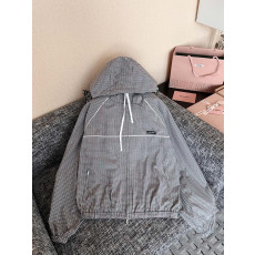 미우미우 체크 봄버 자켓