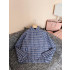 미우미우 체크 블루종자케