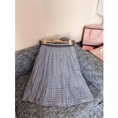 미우미우 플리츠 체크 스커트