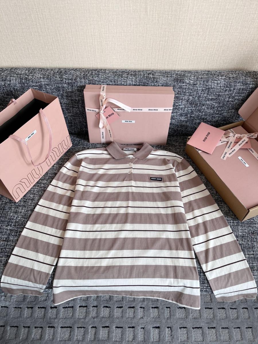 미우미우 폴로 긴팔 티셔츠
