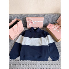 미우미우 하프 집업 맨투맨