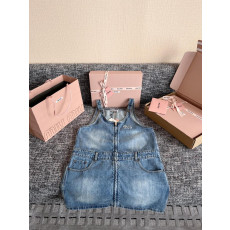 미우미우 데님 지퍼 원피스