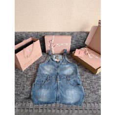 미우미우 데님 지퍼 원피스